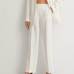 NAKD white twill suit pants